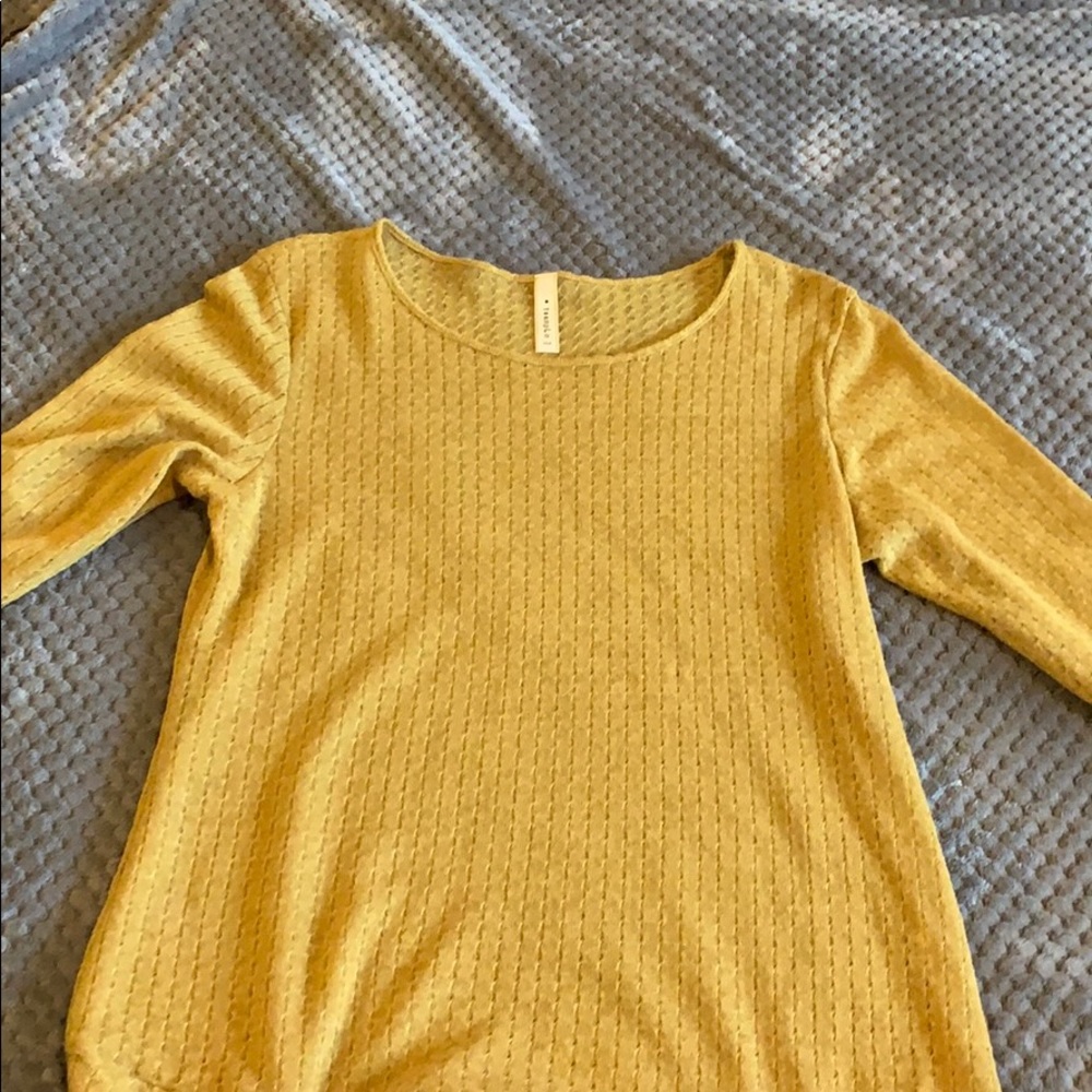 Mustard yellow long sleeve shirt